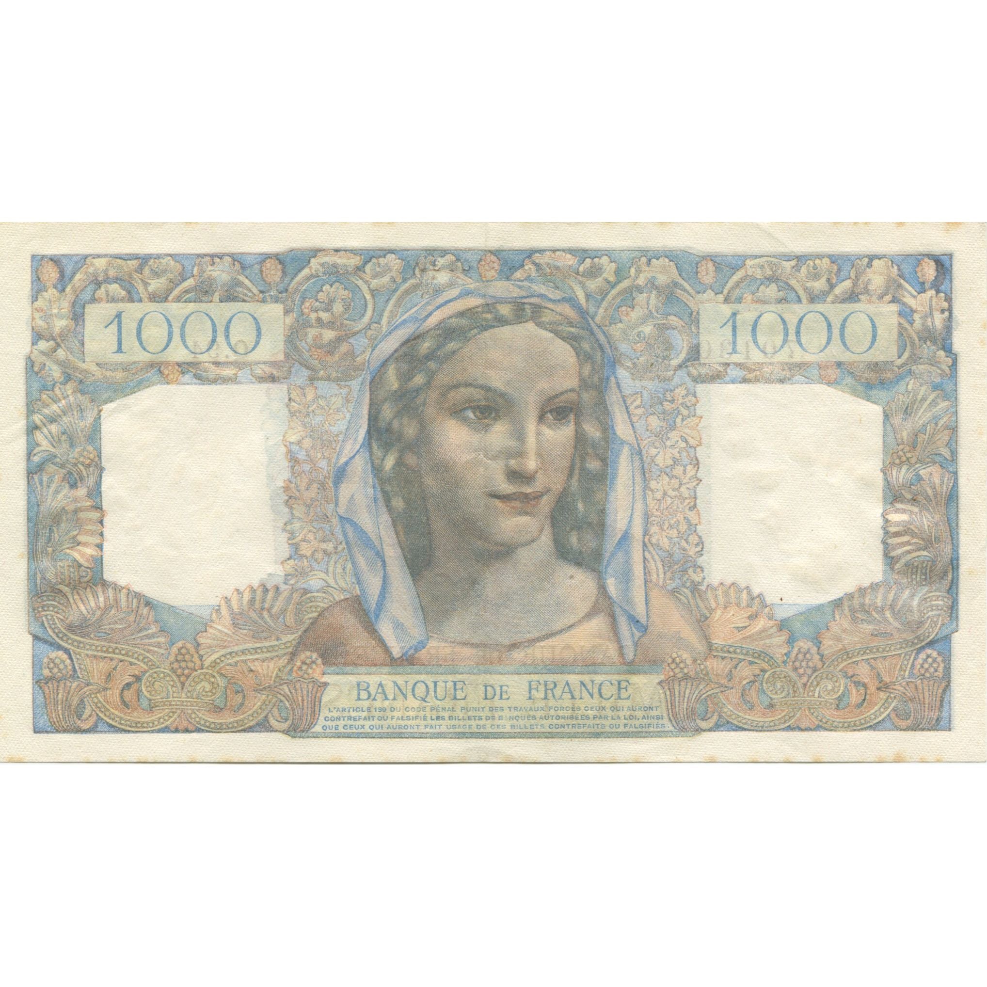 Frankrijk, 1000 Francs, Minerve et Hercule, 1945, 1945-08-23, SUP, Fayette:41.6