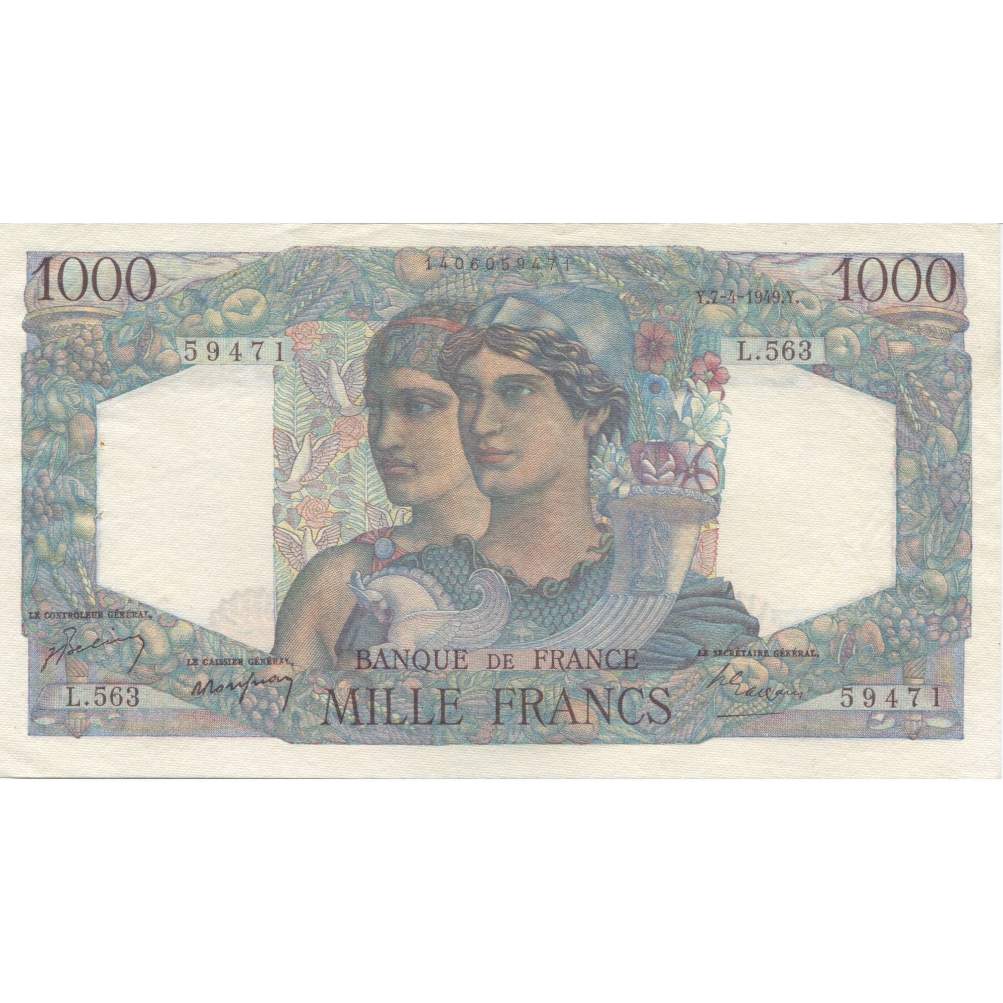France, 100 Francs, Minerve et Hercule, 1949, 1949-04-07, UNC(63)