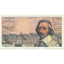 Francja, 1000 Francs, Richelieu, 1955, 1955-04-07, UNC(63), Fayette:42.12