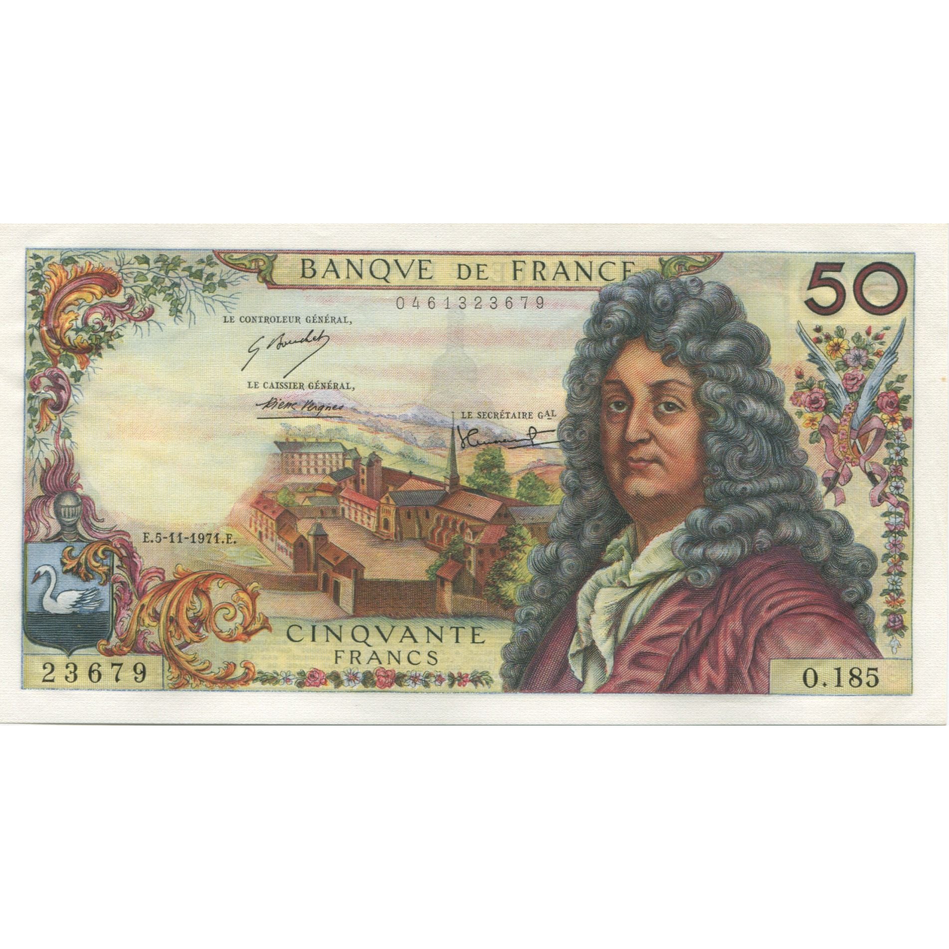 Francja, 50 Francs, Racine, 1971, 1971-11-05, UNC(63), Fayette:64.19, KM:148d