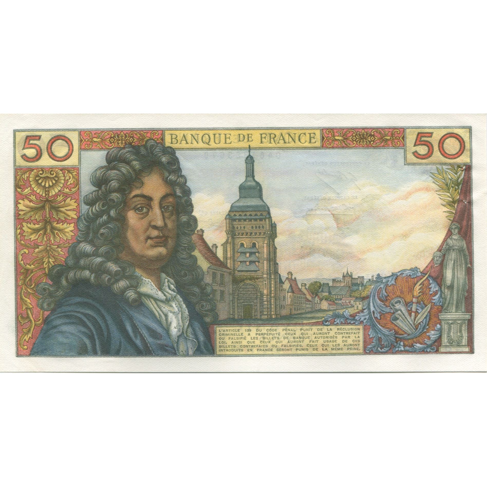 Francja, 50 Francs, Racine, 1971, 1971-11-05, UNC(63), Fayette:64.19, KM:148d