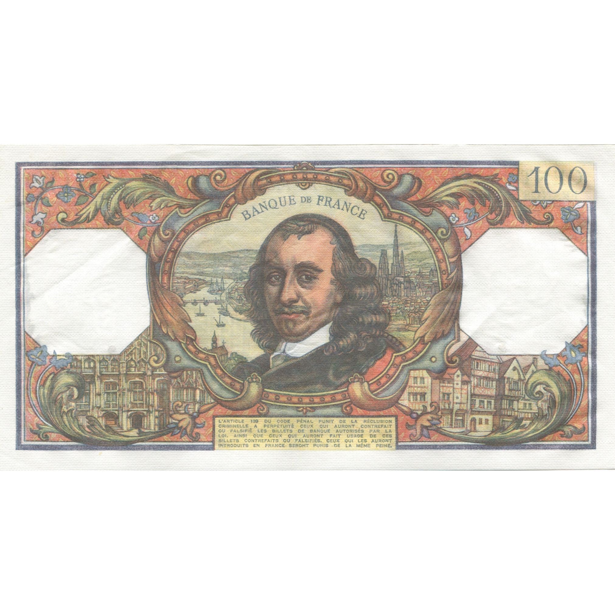 France, 100 Francs, Corneille, 1977, 1977-09-01, UNC(60-62), Fayette:65.59