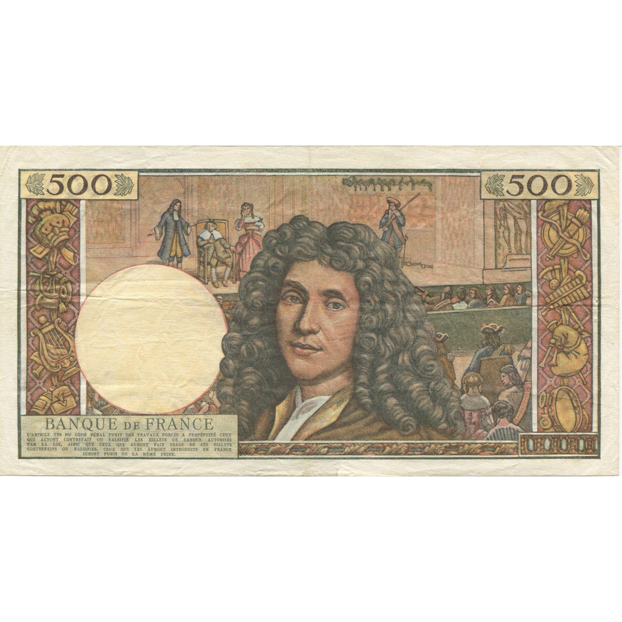 Francja, 500 Nouveaux Francs, Molière, 1963, 1963-01-04, AU(50-53)