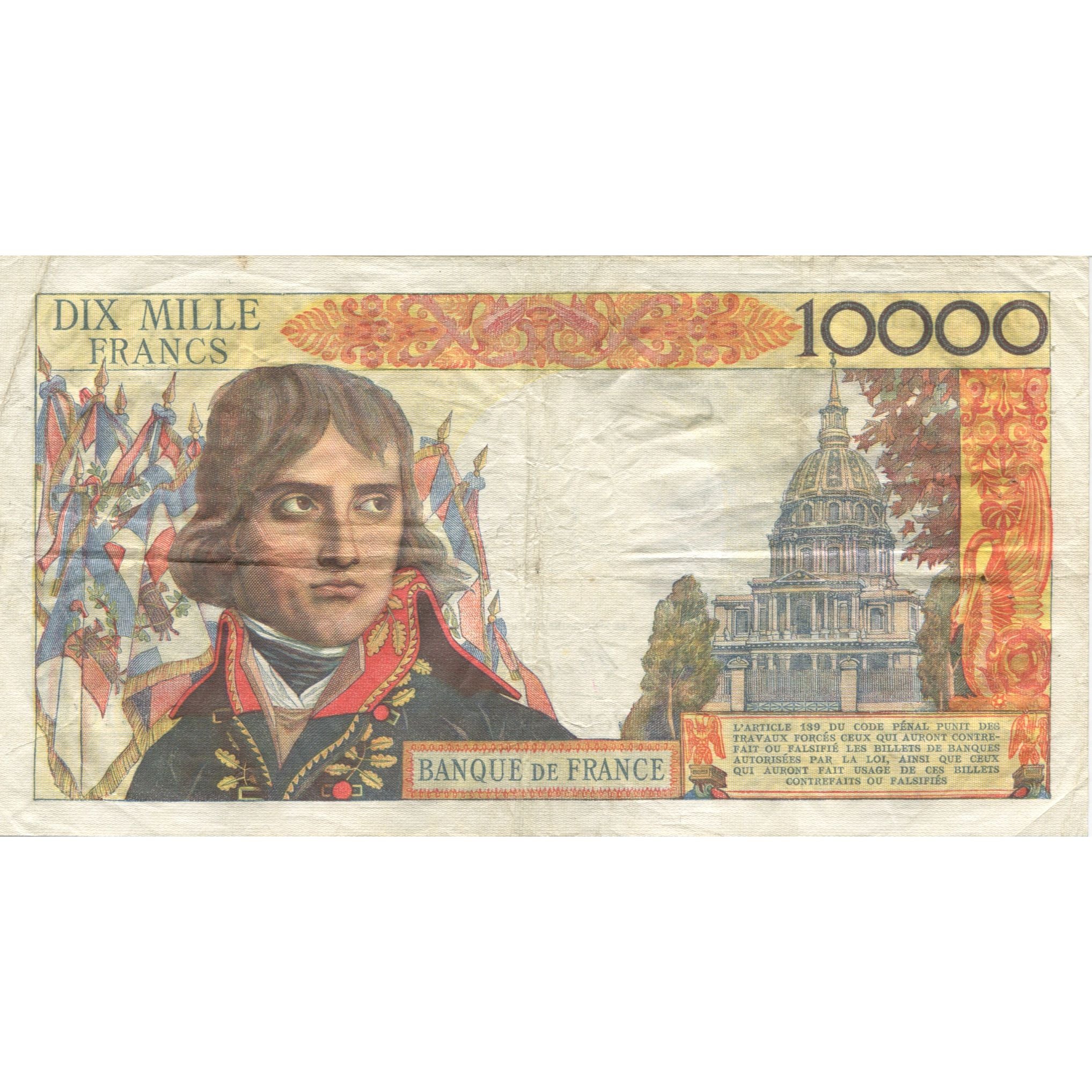 France, 10,000 Francs, Bonaparte, 1957, 1957-11-07, EF(40-45), Fayette:51.10