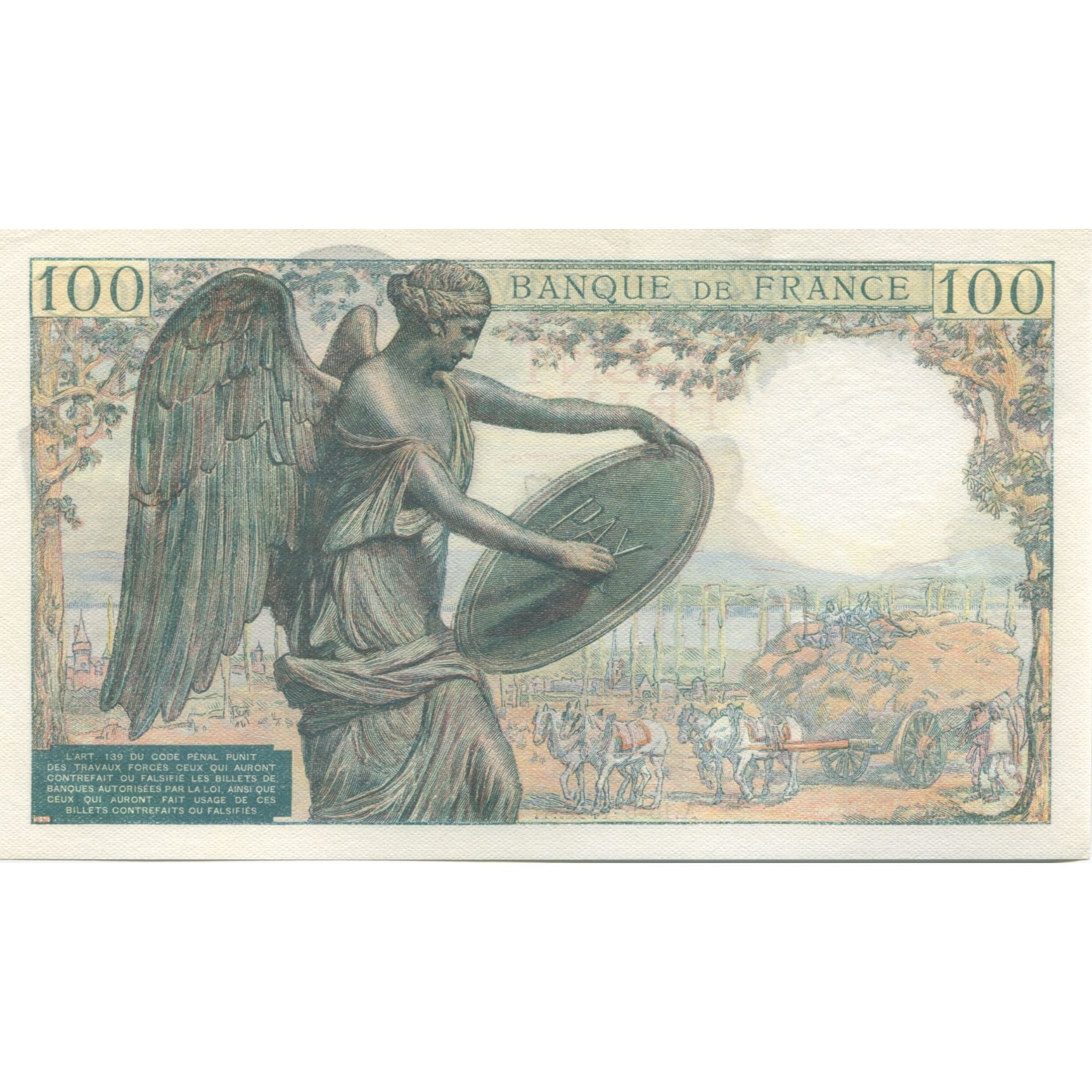 France, 100 Francs, Descartes, 1942, 1942-05-15, UNC(65-70), Fayette:27.01