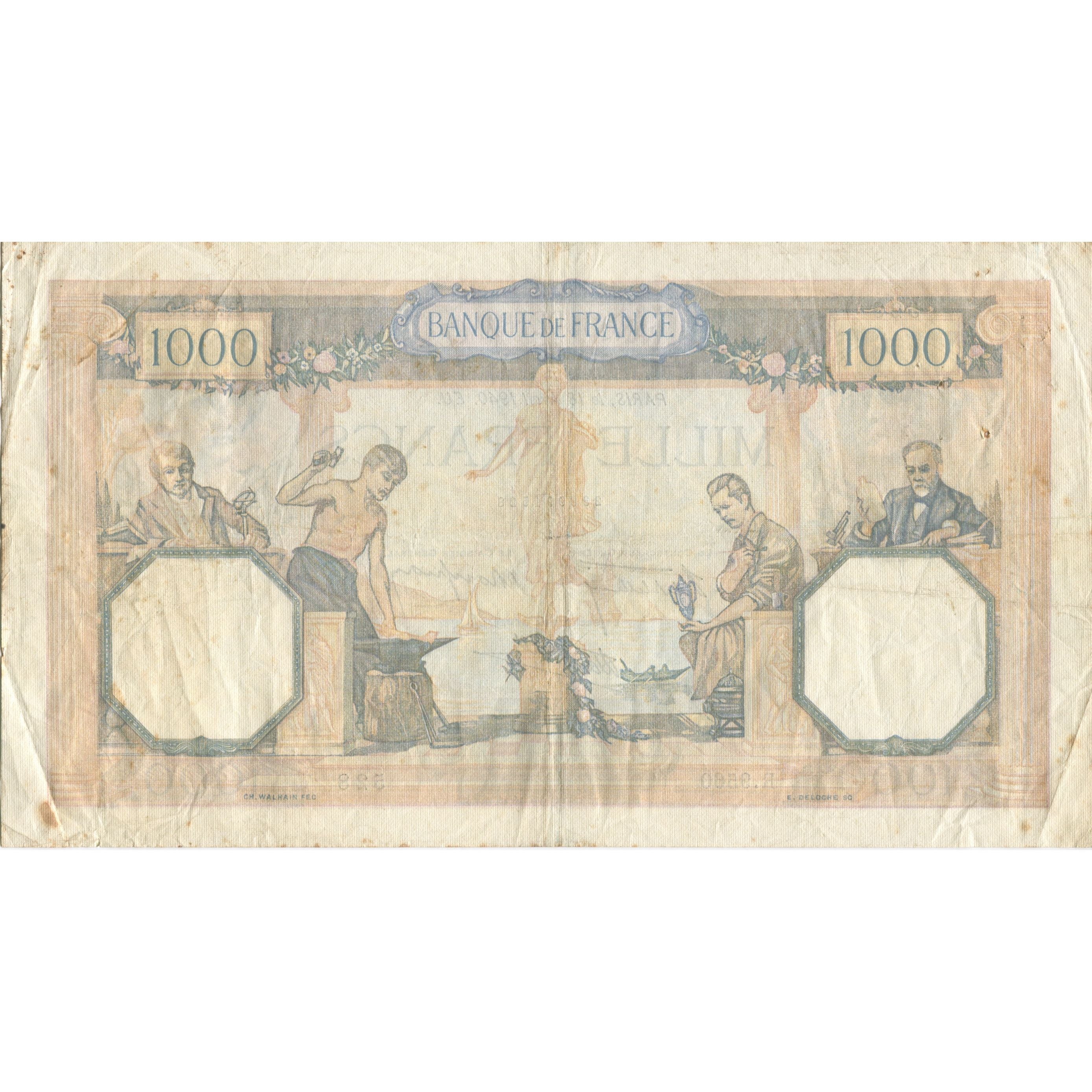 France, 1000 Francs, Cérès et Mercure, 1940, 1940-04-18, VF(30-35)