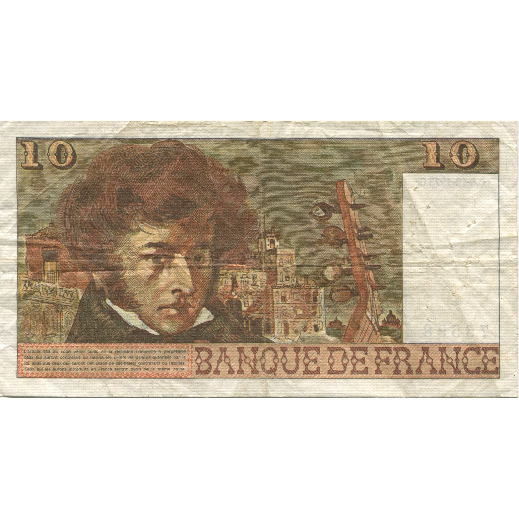 Frankrijk, 10 Francs, Berlioz, 1973, 1973-12-06, TB+, Fayette:63.2, KM:150a
