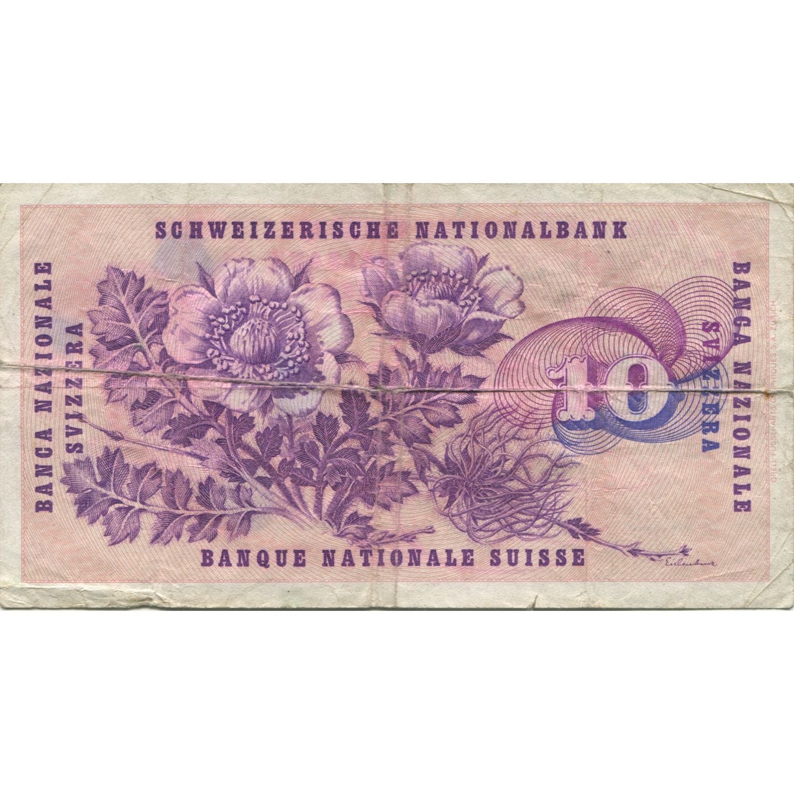 Geldschein, Schweiz, 10 Franken, 1974, 1974-02-07, KM:45t, S
