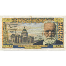 France, 5 Nouveaux Francs, Victor Hugo, 1962, 1962-02-01, AU(50-53)