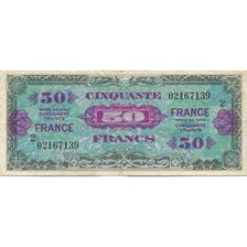 Francja, 50 Francs, Flag/France, 1944, SERIE DE 1944, EF(40-45)