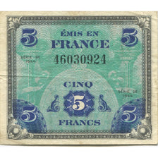 France, 5 Francs, Drapeau/France, 1944, SERIE DE 1944, TTB, Fayette:VF17.1
