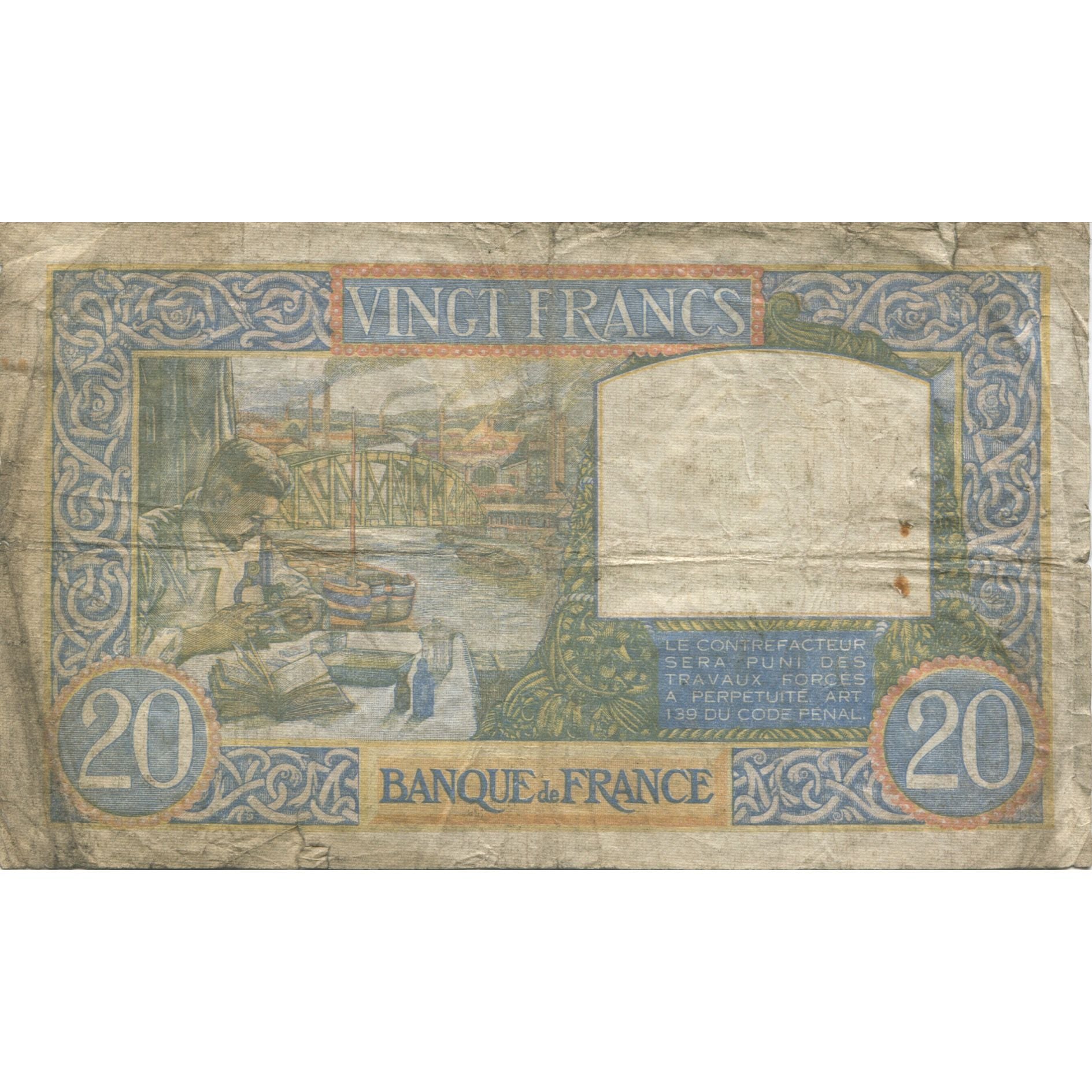 France, 20 Francs, Science et Travail, 1941, 1941-04-03, F(12-15)