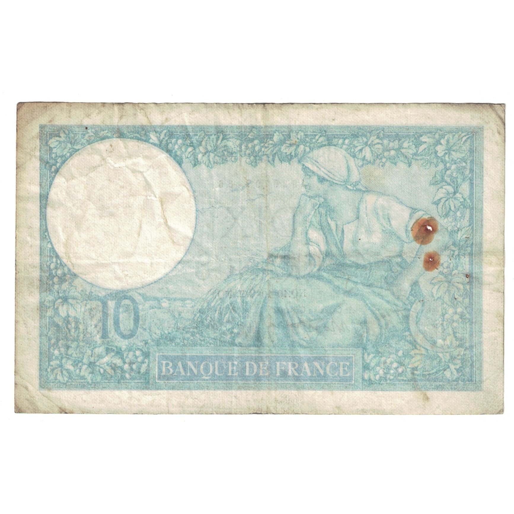France, 10 Francs, Minerve, 1940, 1940-10-10, VF(30-35), Fayette:07.16, KM:84