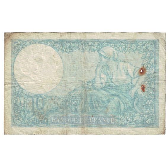 Francia, 10 Francs, Minerve, 1940, 1940-11-14, MB, Fayette:07.20, KM:84