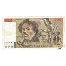France, 100 Francs, Delacroix, 1985, F(12-15), Fayette:69.09, KM:154b