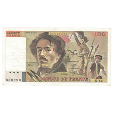 France, 100 Francs, Delacroix, 1980, 1980, TTB, Fayette:69.04b, KM:154b