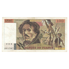 Francja, 100 Francs, Delacroix, 1978, VF(30-35), Fayette:69.01e, KM:154a