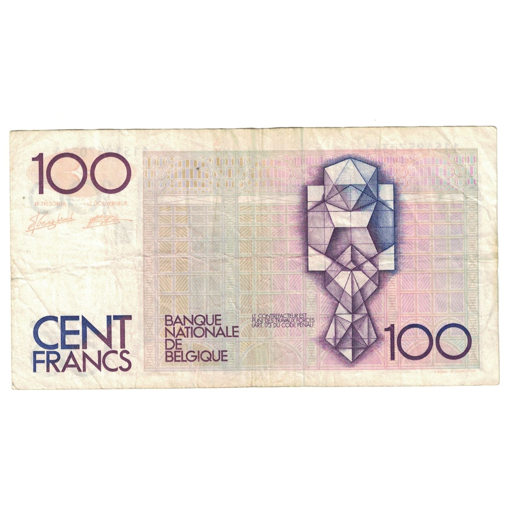 Biljet, België, 100 Francs, KM:142a, TB+