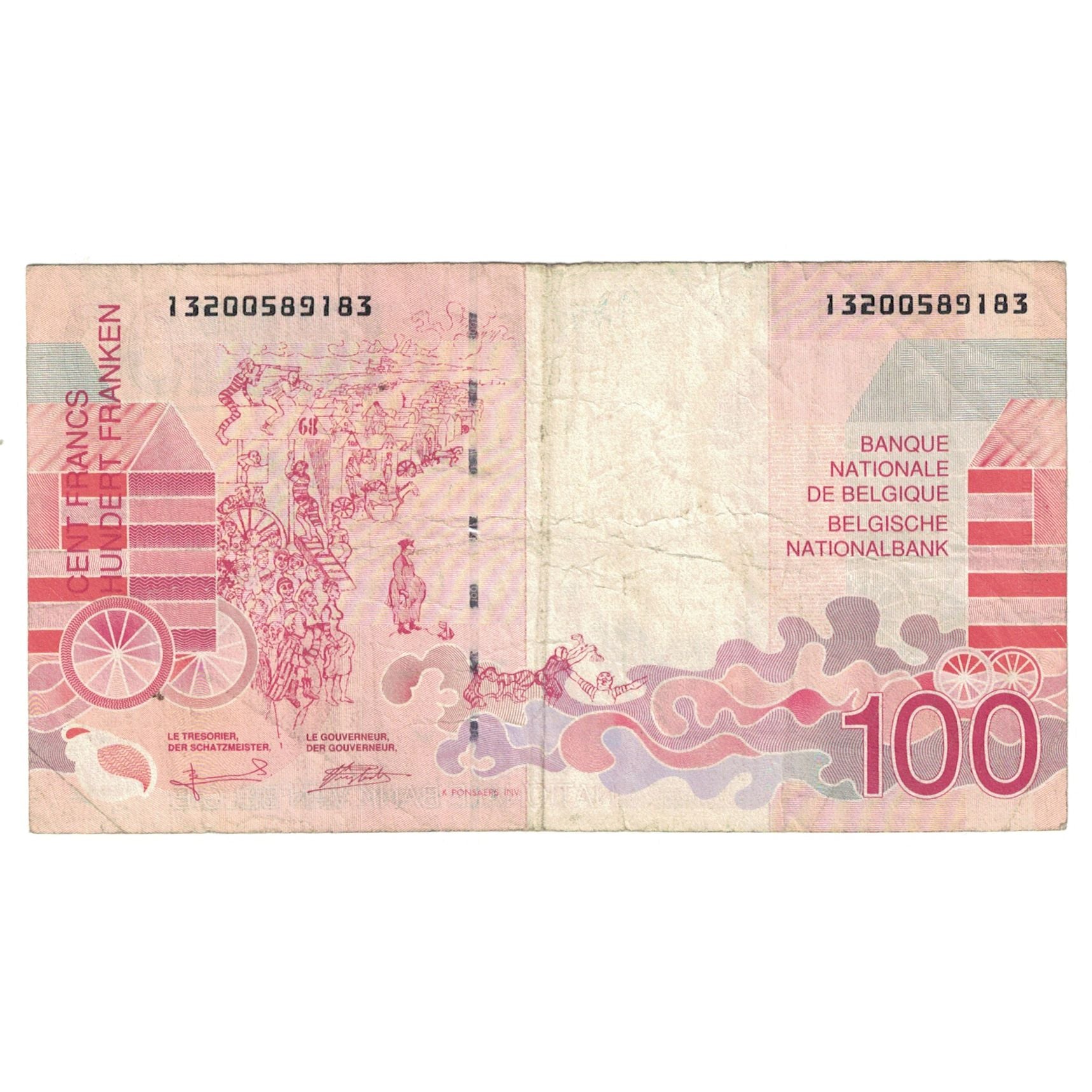 Banknote, Belgium, 100 Francs, KM:147, VF(30-35)