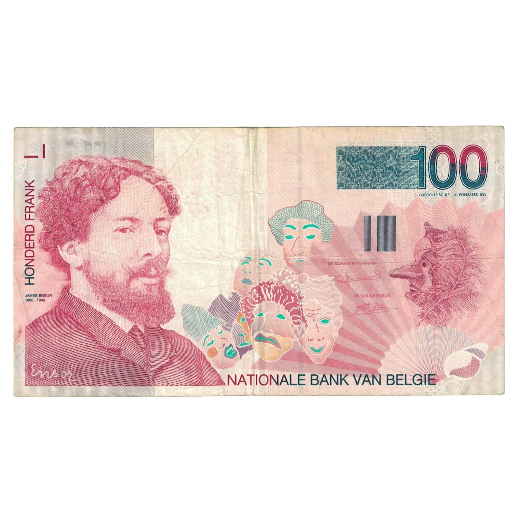 Biljet, België, 100 Francs, KM:147, TB+