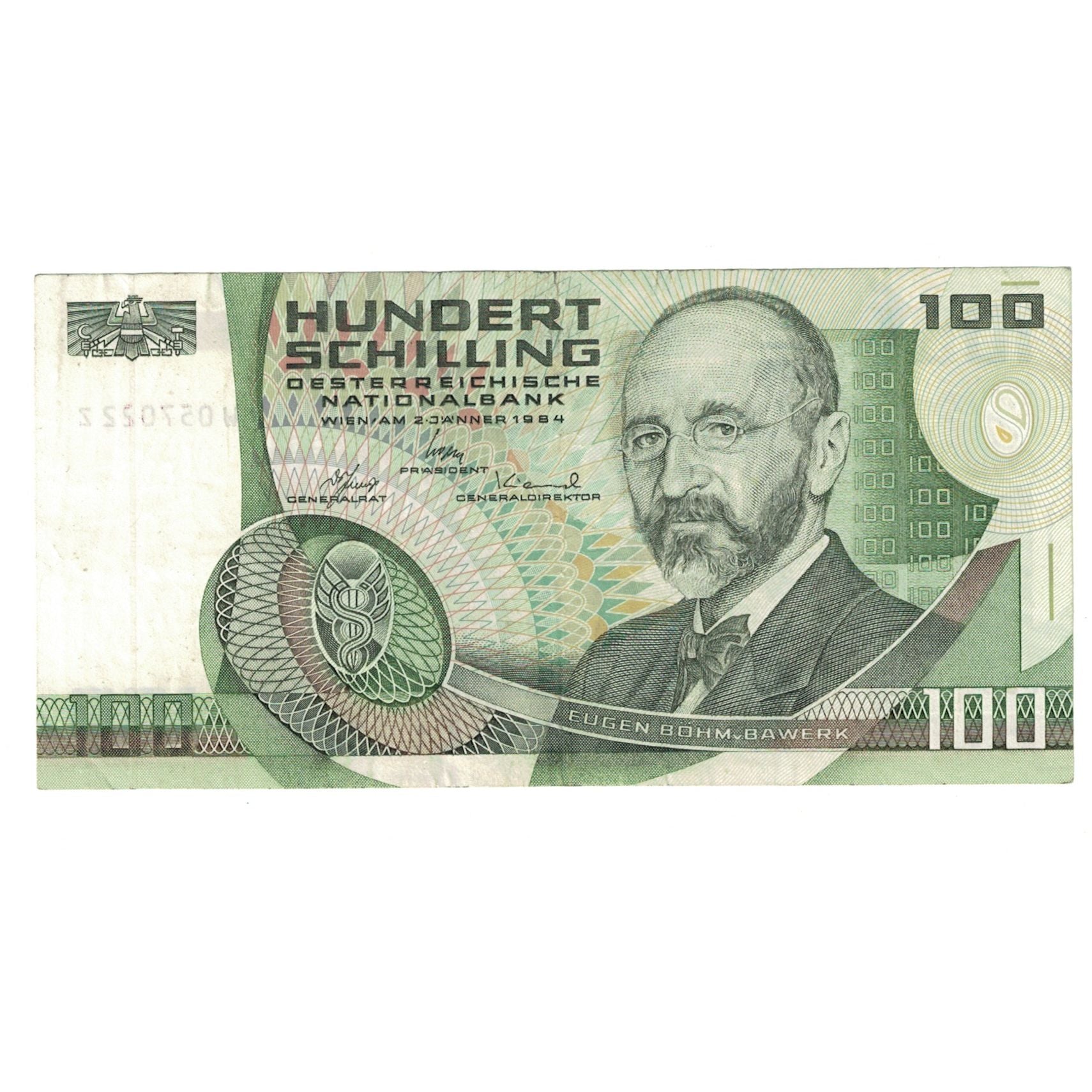 Banknote, Austria, 100 Schilling, 1984, 1984-01-02, KM:150, AU(50-53)