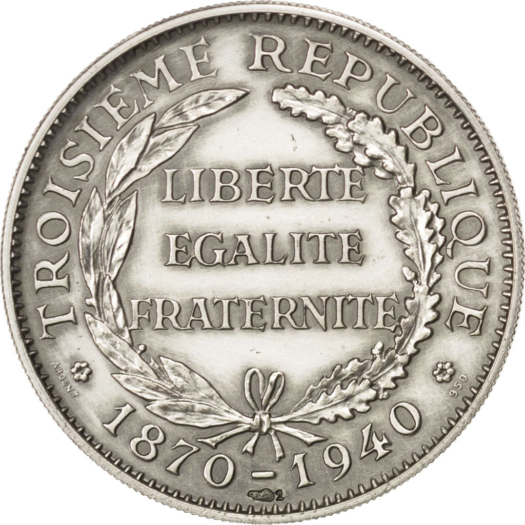 FRANCE, History, French Third Republic, Medal, MS(60-62), Silver, 30, 15.10