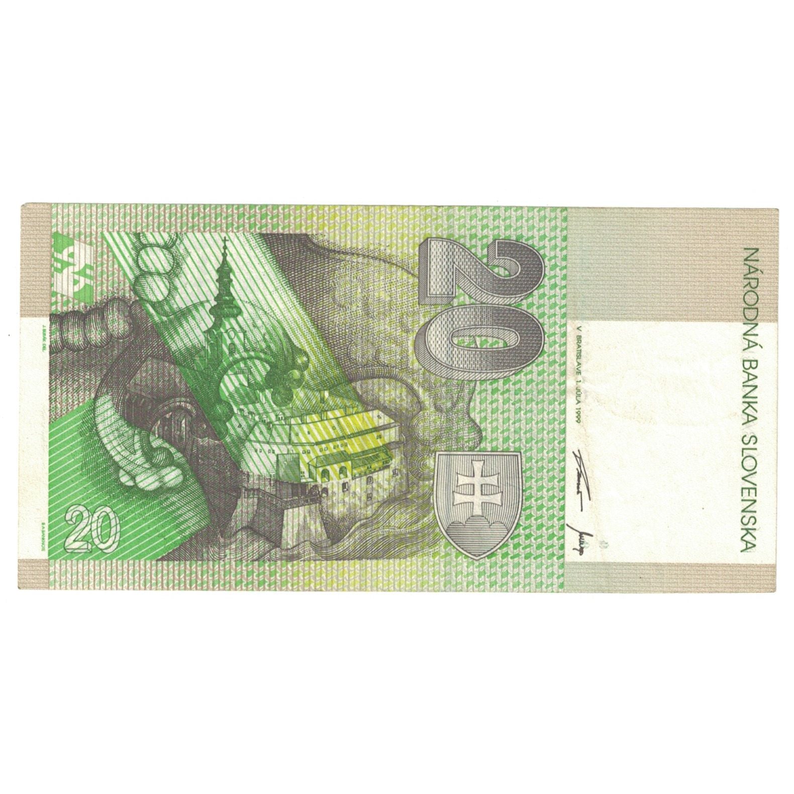 Banknote, Slovakia, 20 Korun, 1999, 1999-07-01, KM:20d, UNC(60-62)