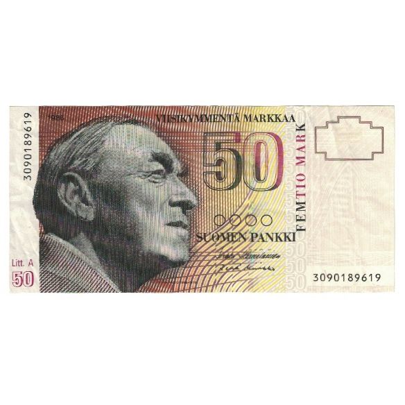 Banknote, Finland, 50 Markkaa, 1986, KM:118, AU(55-58)
