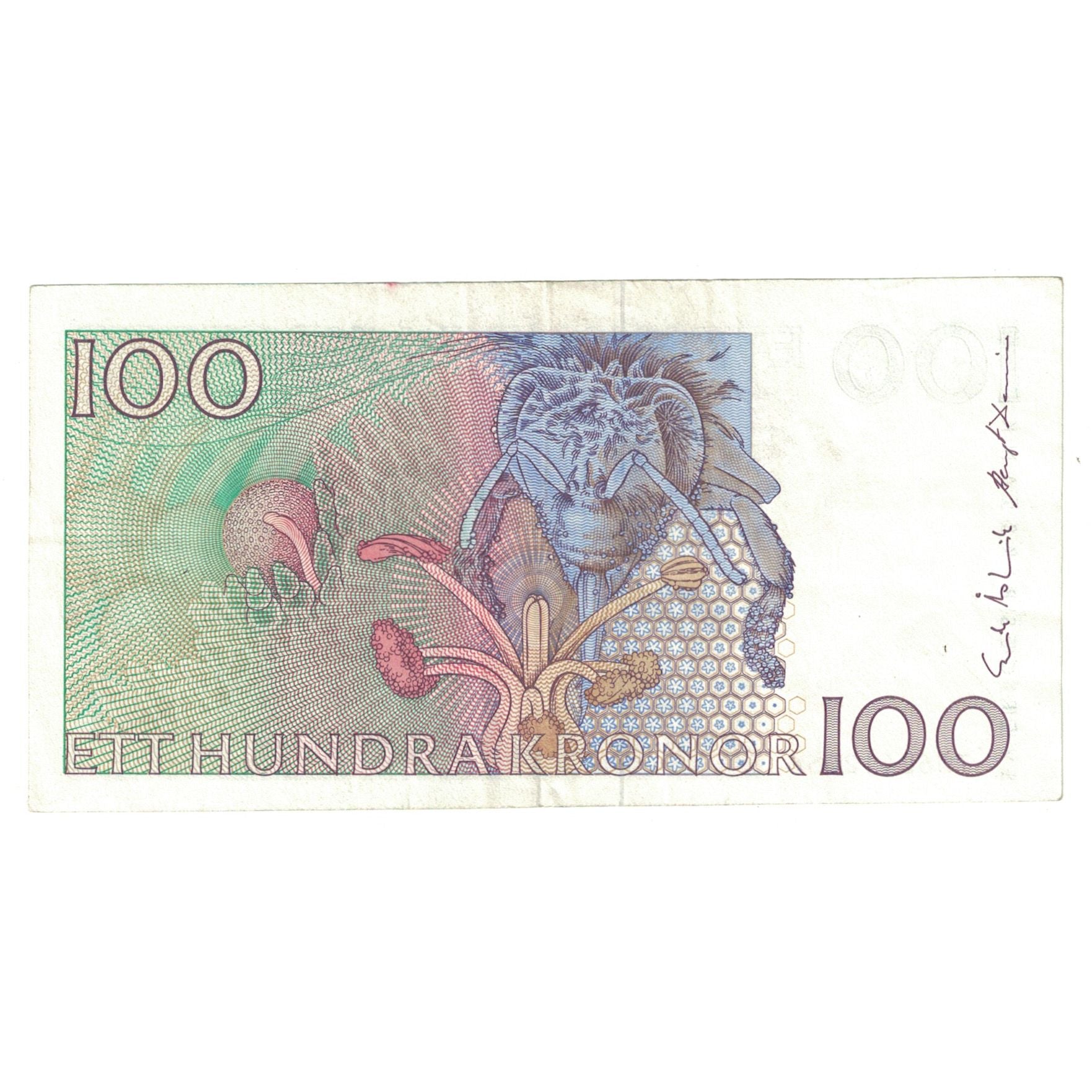 Nota, Suécia, 100 Kronor, KM:65a, EF(40-45)