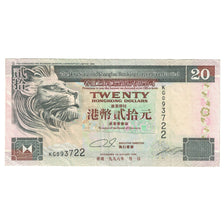 Banknot, Hong Kong, 20 Dollars, 1993, KM:201b, UNC(60-62)