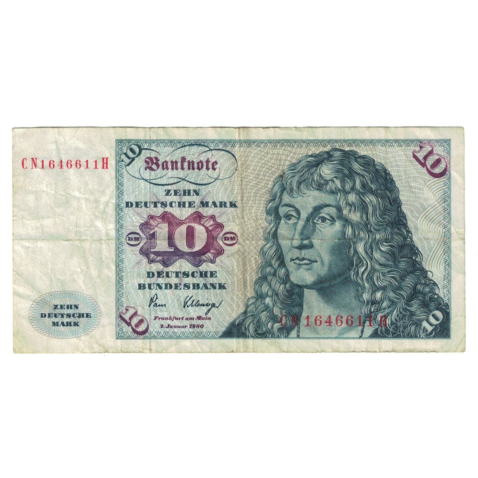 Banknote, GERMANY - FEDERAL REPUBLIC, 10 Deutsche Mark, 1980, 1980-01-02