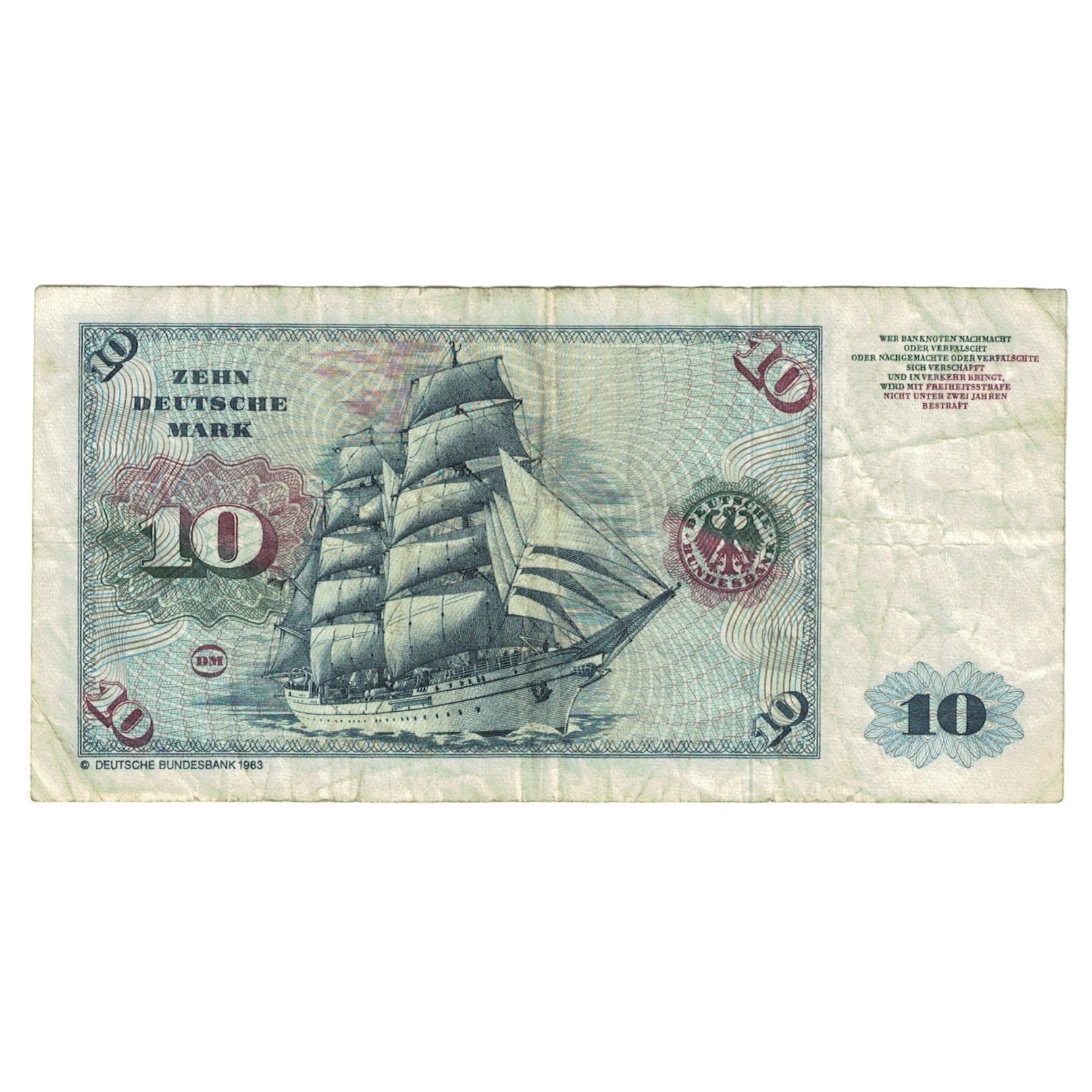 Banknote, GERMANY - FEDERAL REPUBLIC, 10 Deutsche Mark, 1980, 1980-01-02