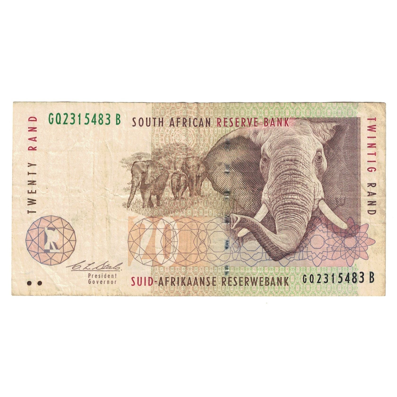 Banknote, South Africa, 20 Rand, KM:124a, EF(40-45)