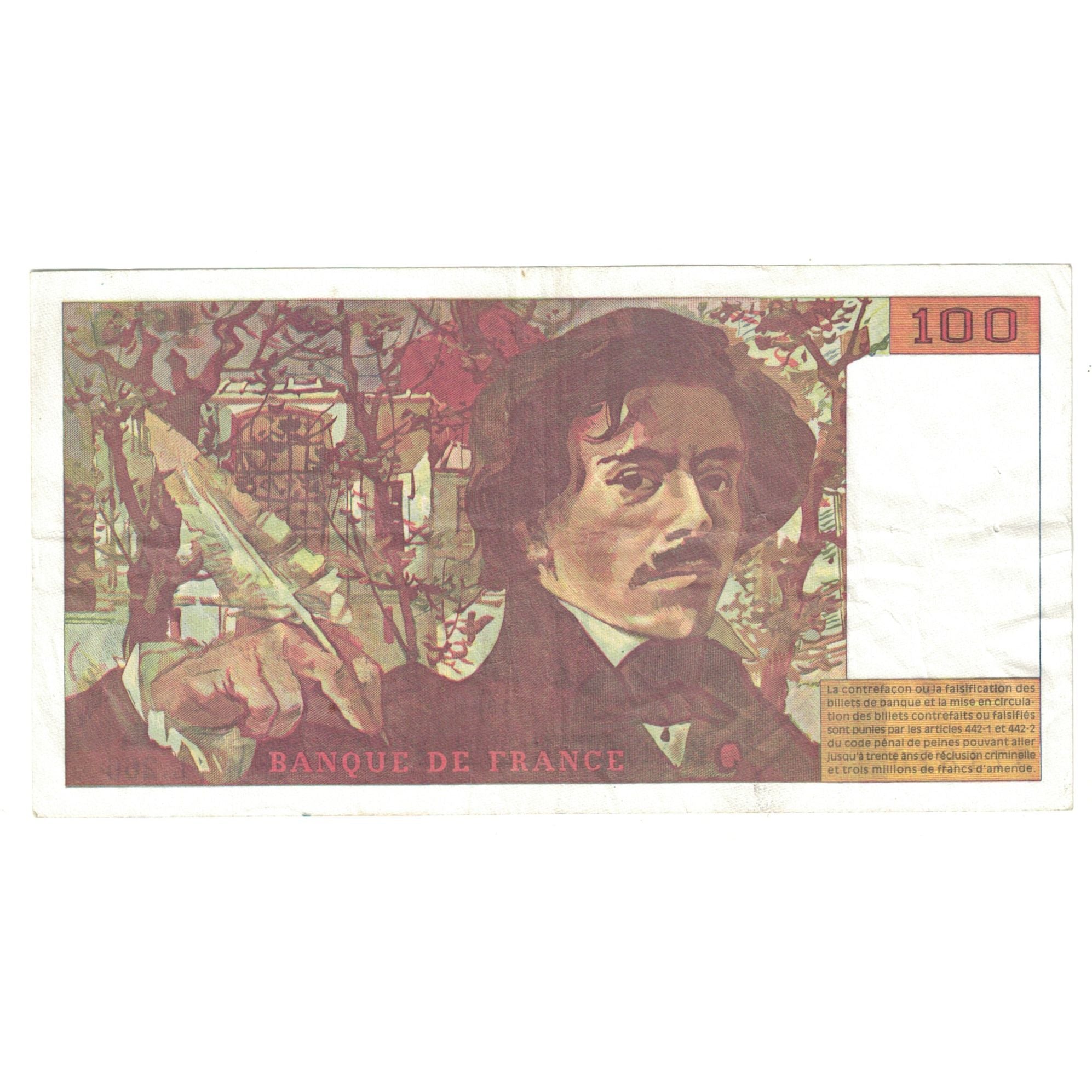 Frankreich, 100 Francs, Delacroix, 1994, SS+, Fayette:69ter.01b, KM:154h