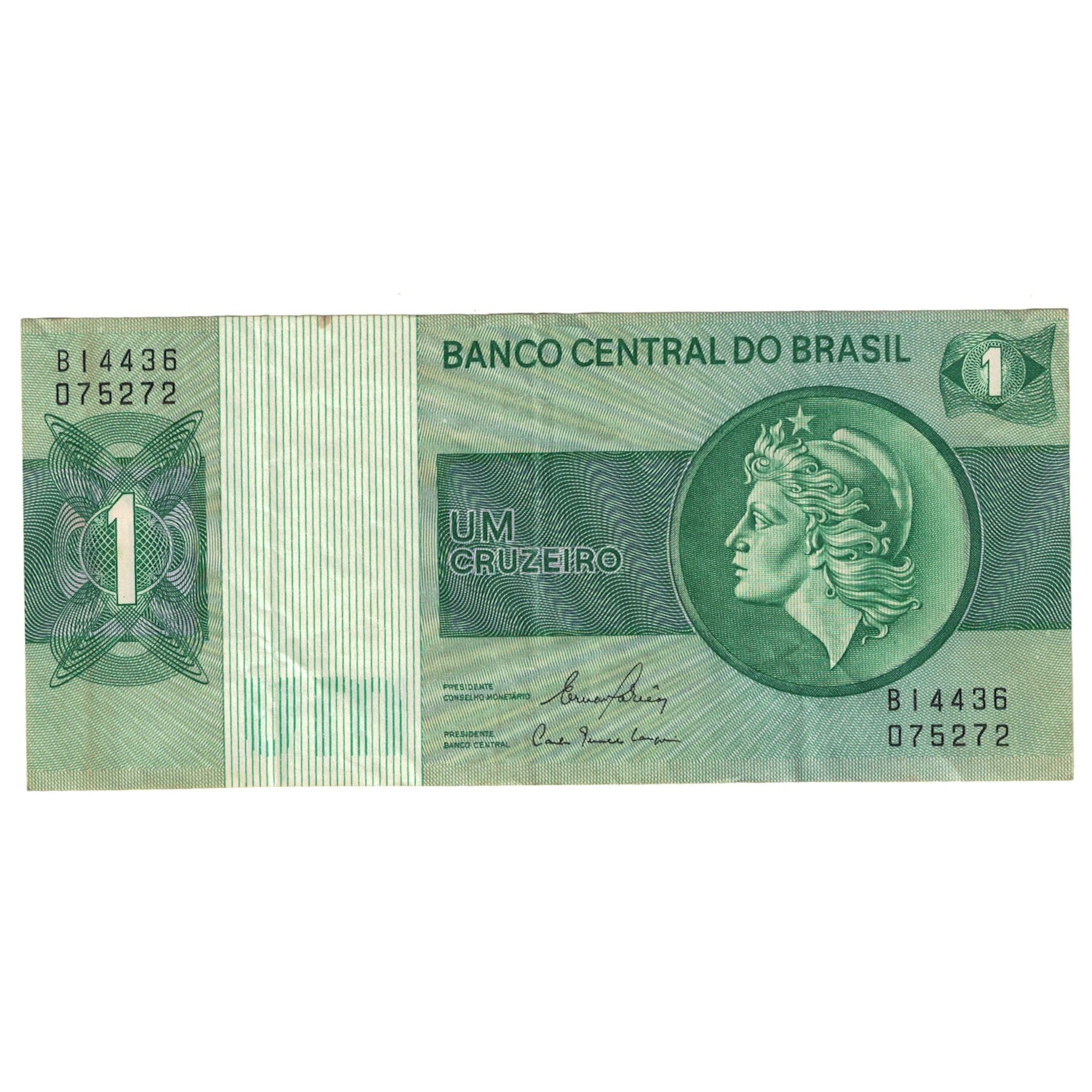 Biljet, Brazilië, 1 Cruzeiro, KM:191Ac, TTB