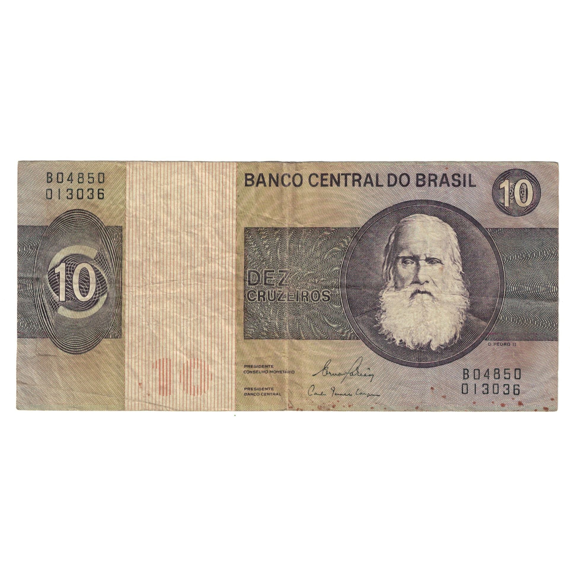 Biljet, Brazilië, 10 Cruzeiros, KM:193e, TB