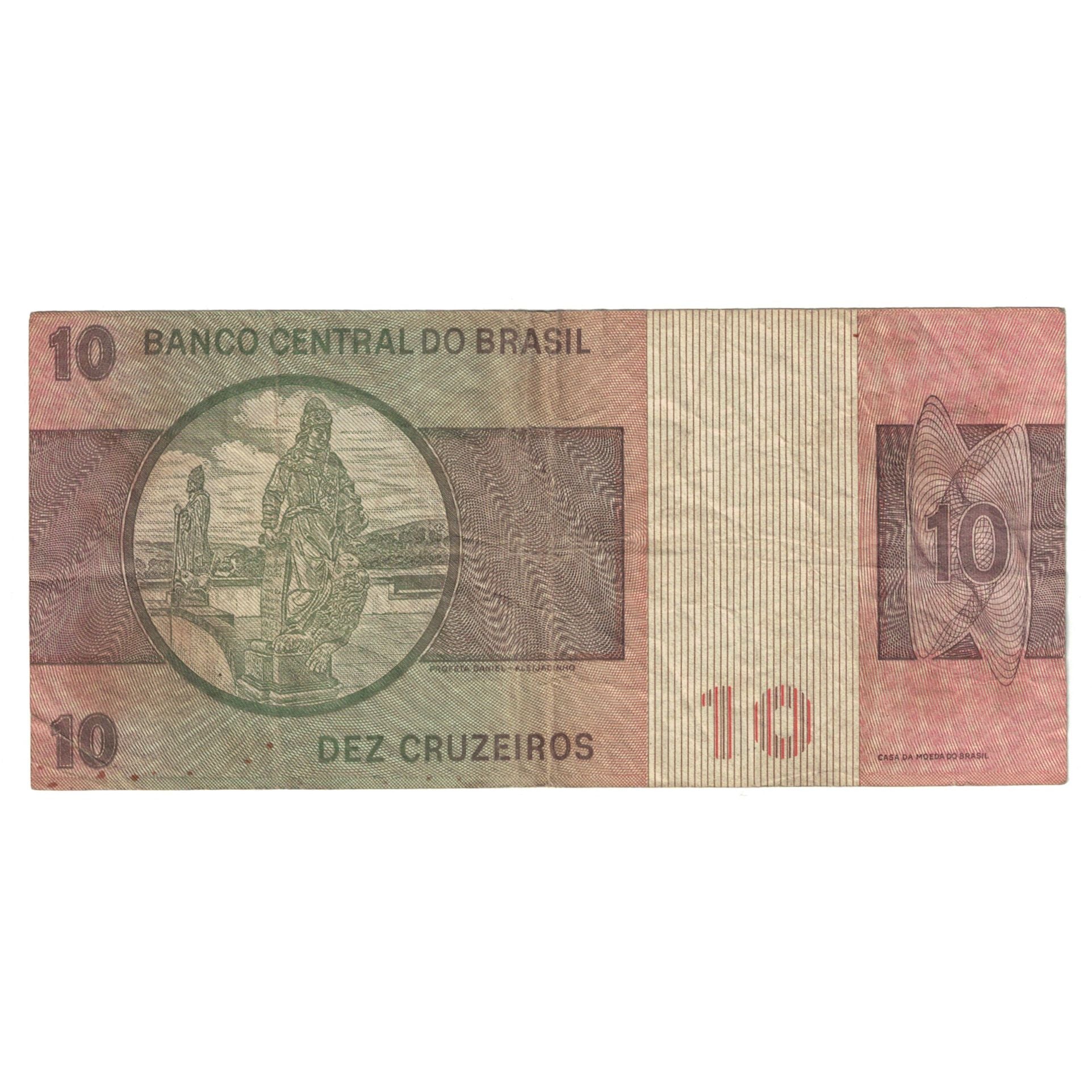 Biljet, Brazilië, 10 Cruzeiros, KM:193e, TB