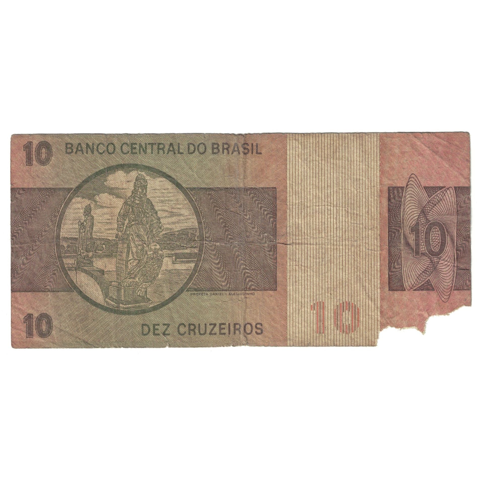 Biljet, Brazilië, 10 Cruzeiros, KM:193c, AB
