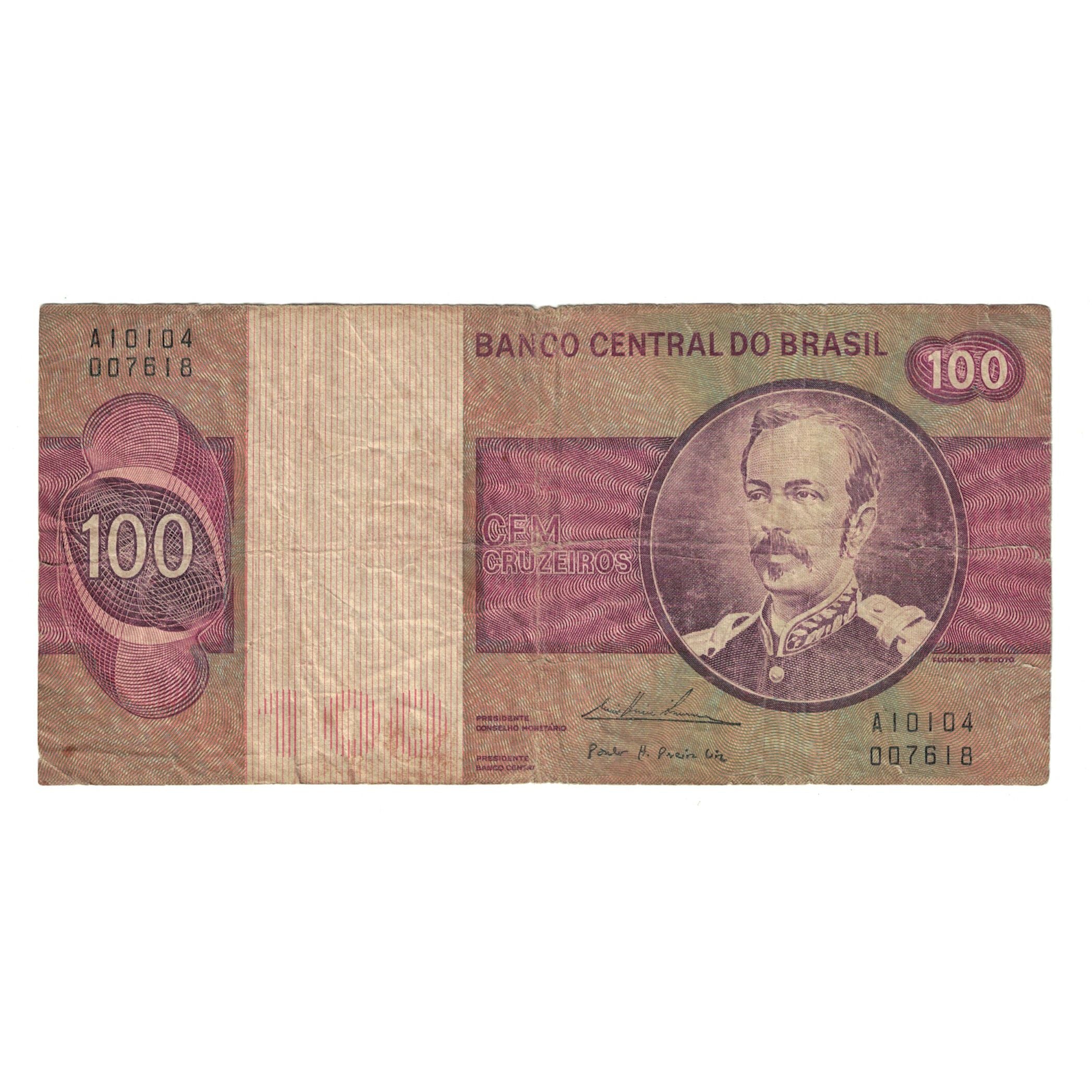 Billete, 100 Cruzeiros, Brasil, KM:195Aa, BC