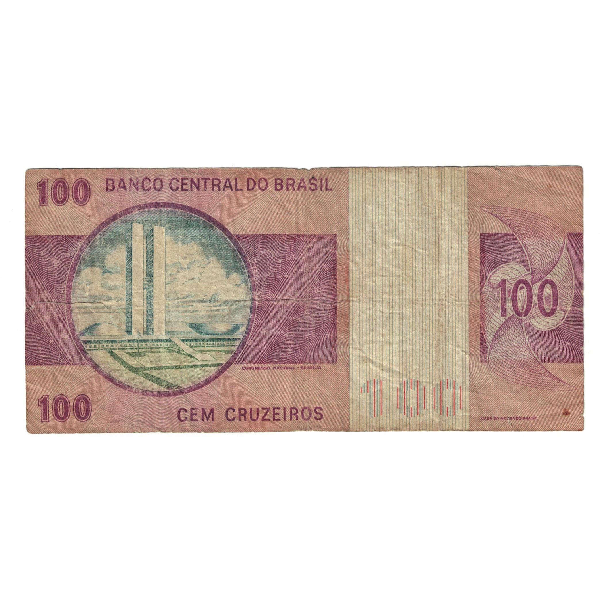 Billete, 100 Cruzeiros, Brasil, KM:195Aa, BC