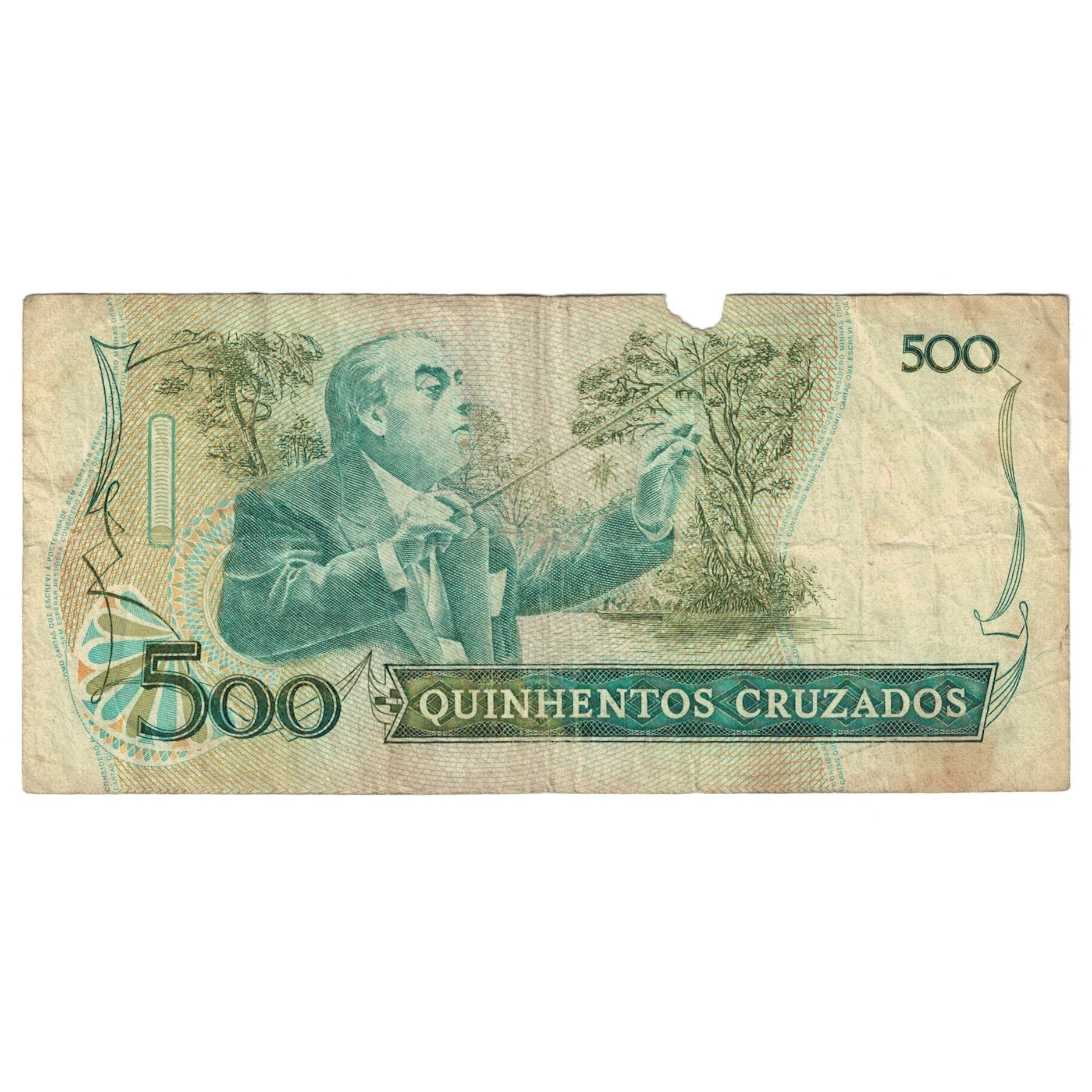 Biljet, Brazilië, 500 Cruzados, KM:212c, AB