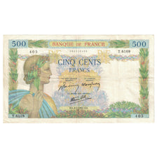 France, 500 Francs, La Paix, 1942, T.6169, TTB, Fayette:32.36, KM:95b