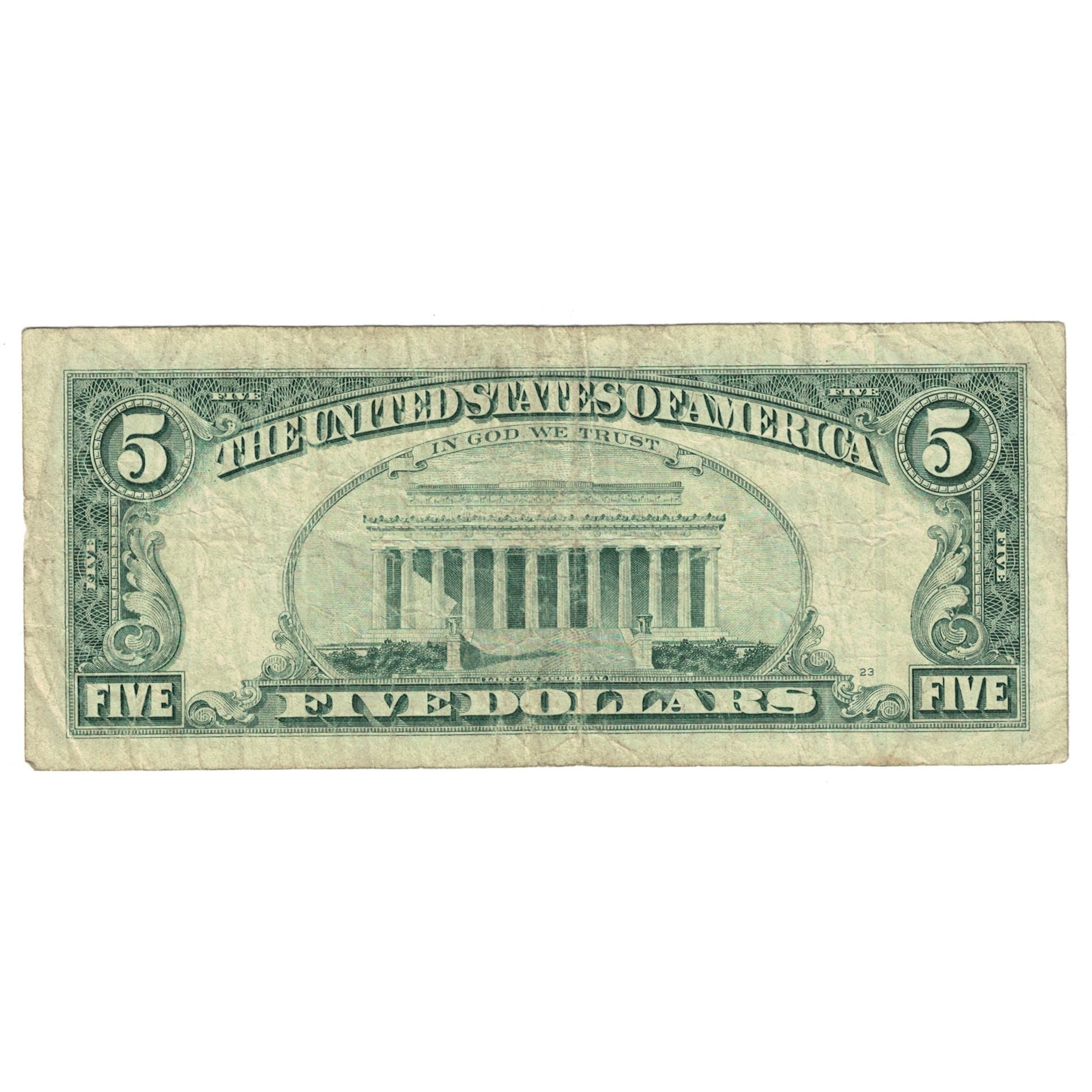 Banknote, United States, Five Dollars, 1995, Undated (1995), KM:4107, VF(20-25)