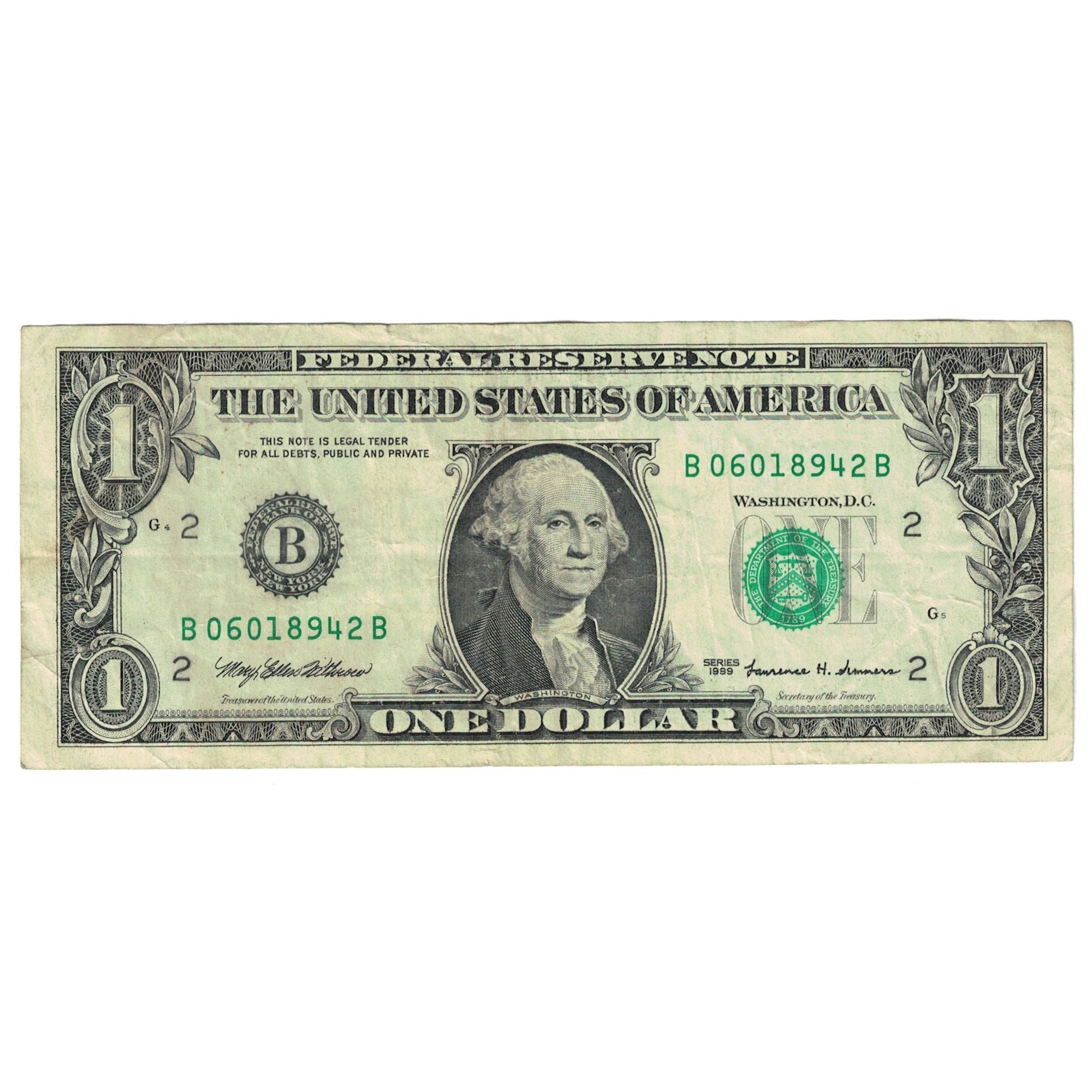 Banknote, United States, One Dollar, 1999, Undated (1999), KM:4501, EF(40-45)