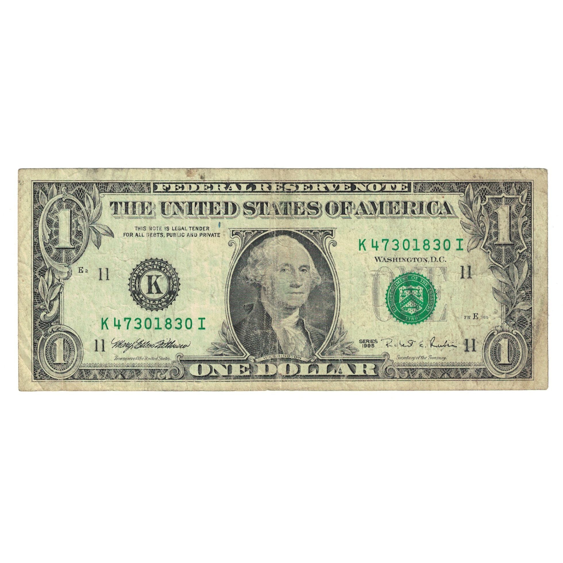 Banknote, United States, One Dollar, 1995, Undated (1995), KM:4251, VF(20-25)