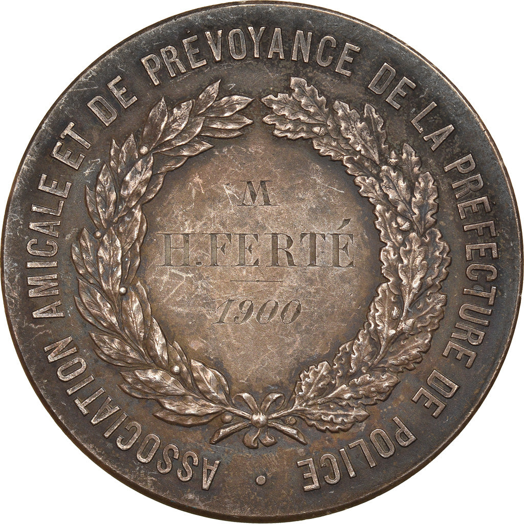France, Medal, Association de Prévoyance de la Préfecture de Police, 1900