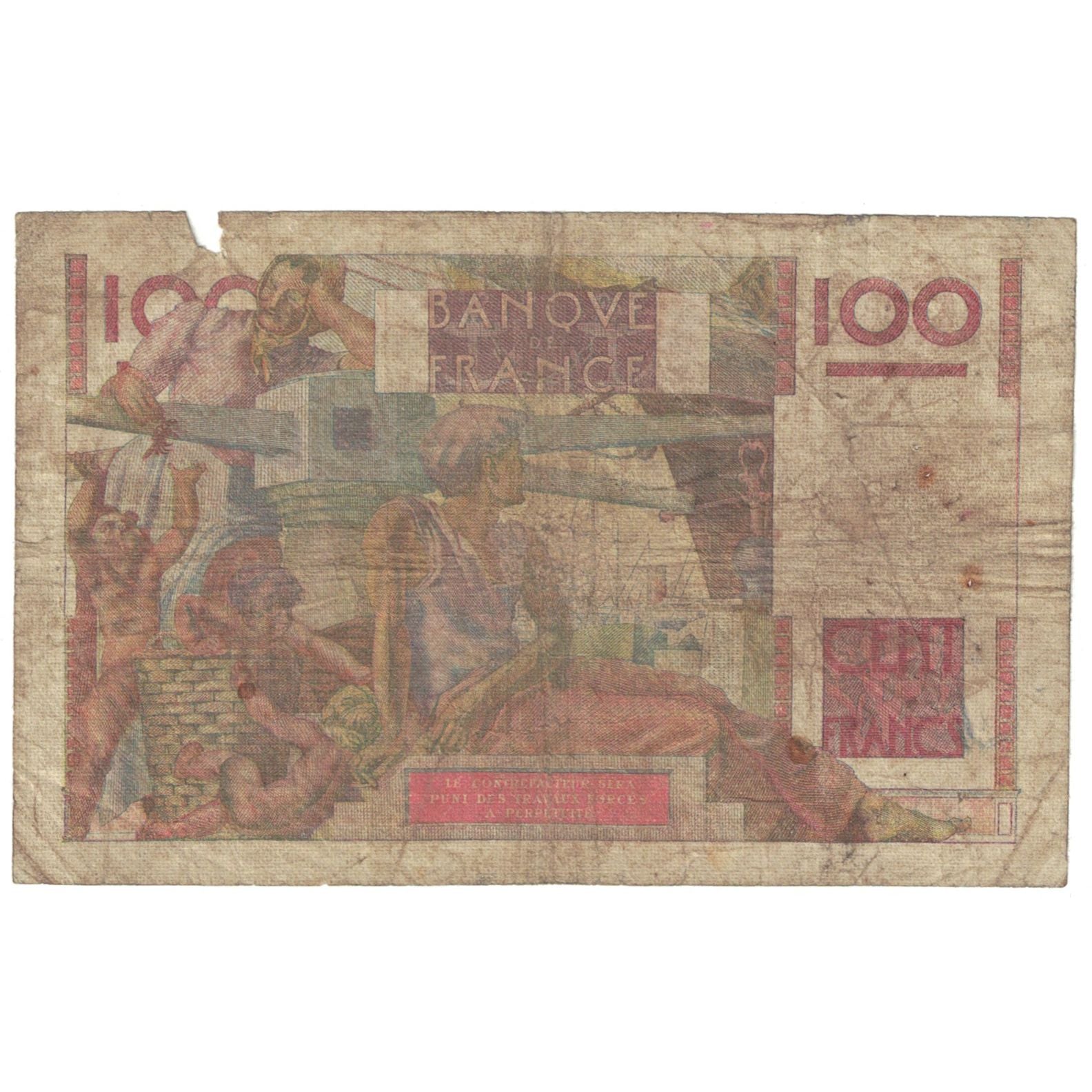 Frankrijk, 100 Francs, Jeune Paysan, 1948, R.233, B, Fayette:28.17, KM:128b