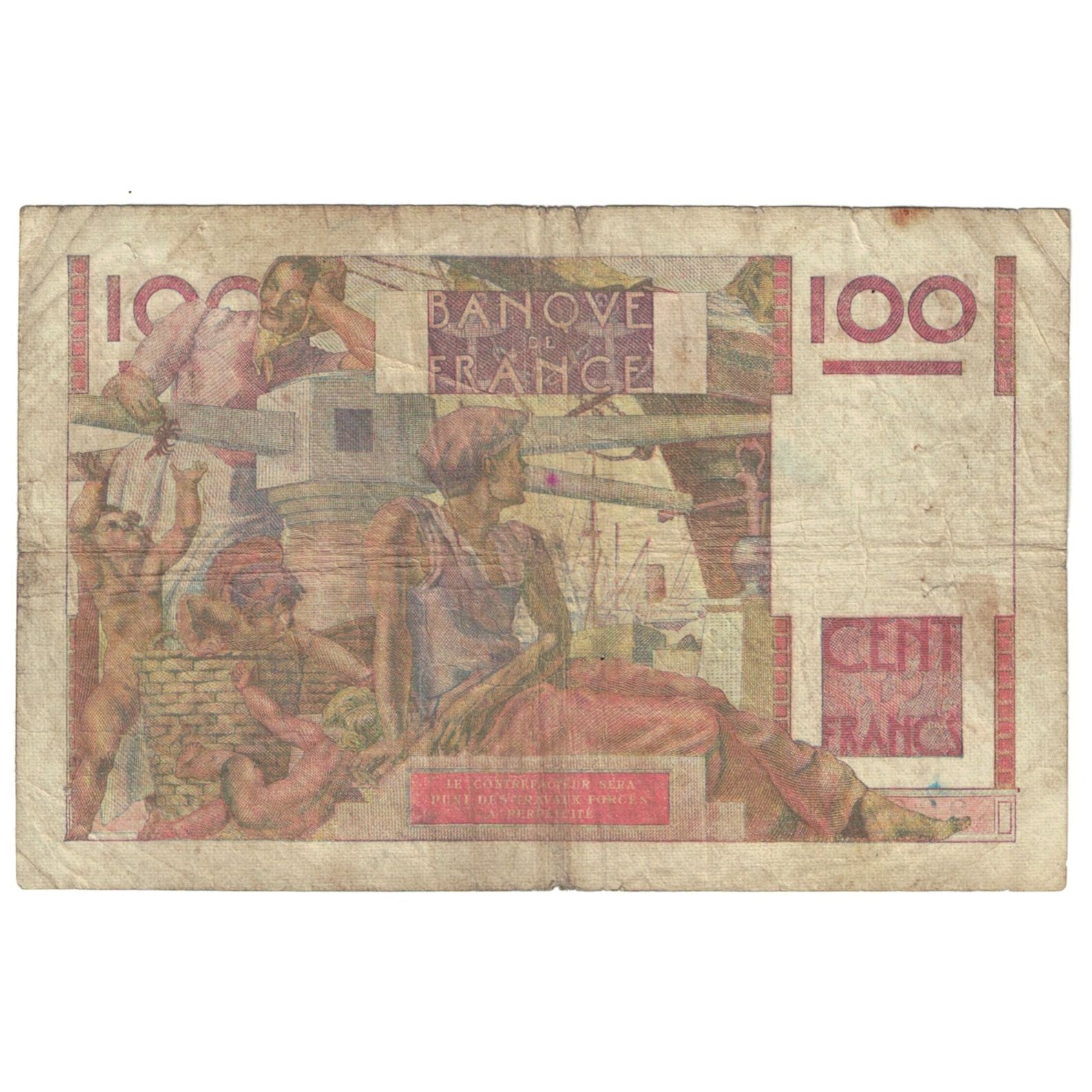 Francia, 100 Francs, Jeune Paysan, A.263, 1948, BC, Fayette:28.19, KM:128b