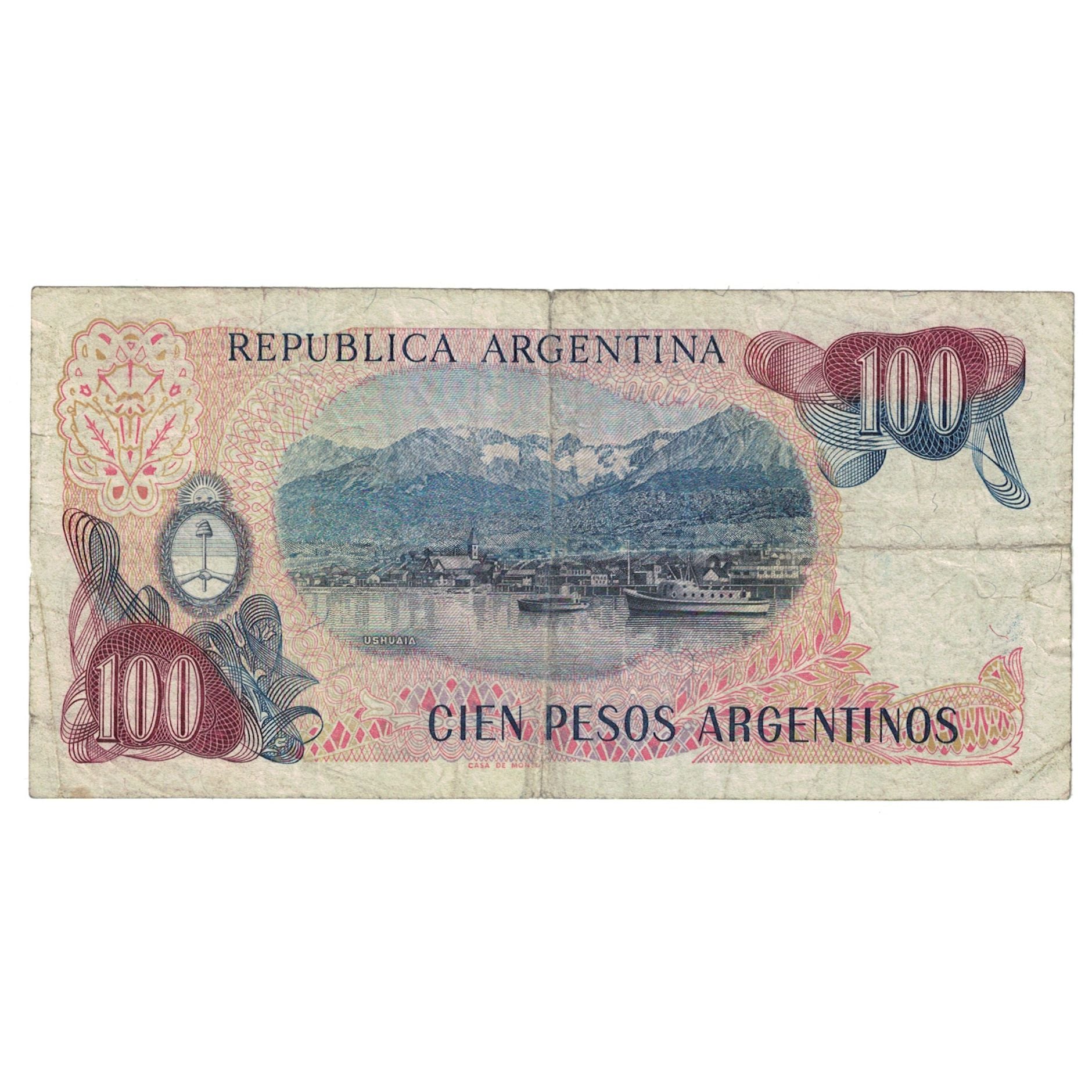 Billete, 100 Pesos Argentinos, Argentina, KM:315a, BC