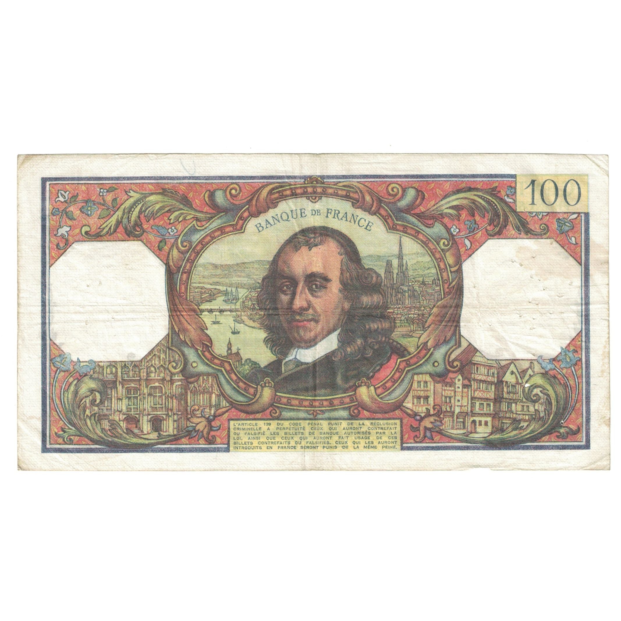 France, 100 Francs, Corneille, 1977, Y.1143, VF(30-35), Fayette:65.60, KM:149f